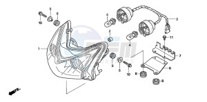 TRX400EX FOURTRAX 400 EX drawing HEADLIGHT (TRX400EX5,6)