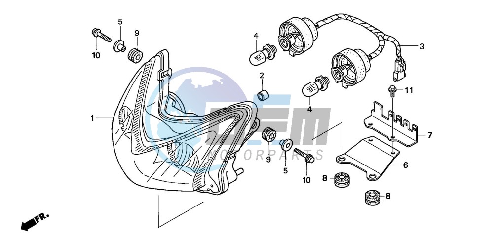 HEADLIGHT (TRX400EX5,6)