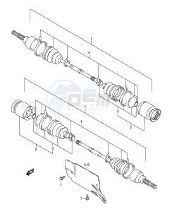 LT-A500F (E24) drawing FRONT DRIVE SHAFT