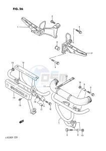 LT230E (E28) drawing FOOTREST (MODEL H J)