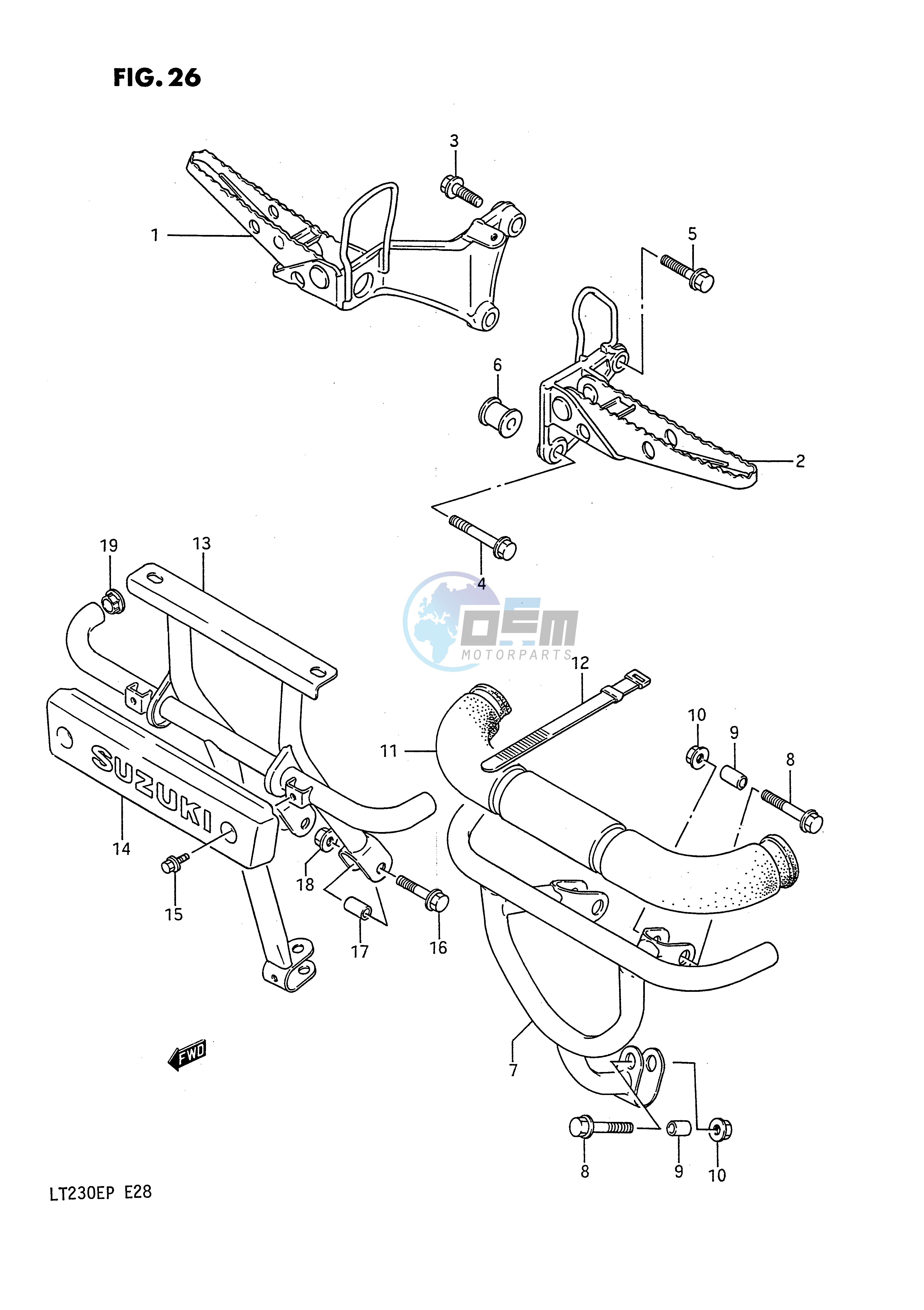 FOOTREST (MODEL H J)