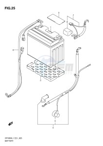 SFV650 (E21) Gladius drawing BATTERY (SFV650L1 E21)