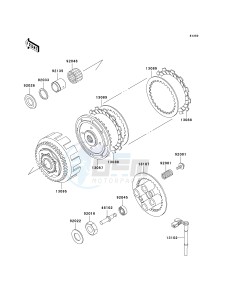 EX 250 F [NINJA 250R] (6F-7F) F6F drawing CLUTCH