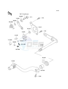 KX 250 M (M1) drawing GEAR CHANGE MECHANISM