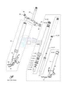 MTN1000 MTN-1000 MT-10 (B671) drawing FRONT FORK