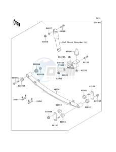 KAF 620 G [MULE 3000] (G6F-G8F) G8F drawing REAR SUSPENSION