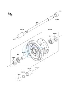 VN900_CLASSIC VN900B8F GB XX (EU ME A(FRICA) drawing Front Hub