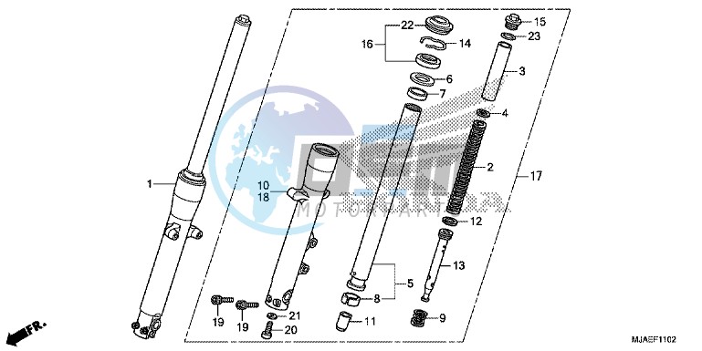 FRONT FORK (VT750S)