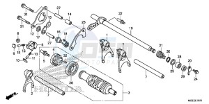 VFR1200FF VFR1200F UK - (E) drawing GEARSHIFT DRUM (VFR1200F)