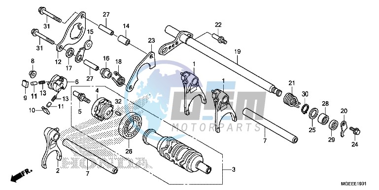 GEARSHIFT DRUM (VFR1200F)