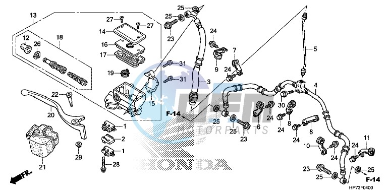 FR. BRAKE MASTER CYLINDER