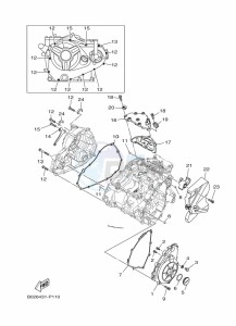 YZF320-A YZF-R3 (B7PF) drawing CRANKCASE COVER 1