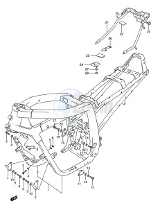 GSX-R1100 (E28) drawing FRAME