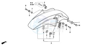 CBF1000A drawing FRONT FENDER