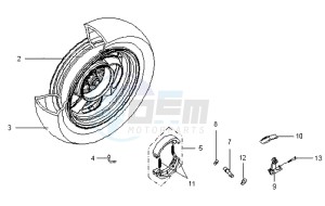 VS 125 drawing REAR WHEEL / KICK STARTER