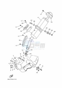 XTZ690 TENERE 700 (BHL9) drawing EXHAUST