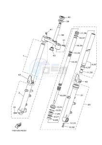 MT07A MT-07 ABS 700 (1XB6 1XB8) drawing FRONT FORK