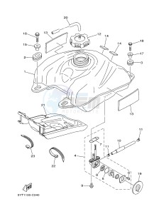 YFM350R YFM350RB RAPTOR 350 (10P9 10P9) drawing FUEL TANK