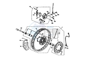 XT X 125 drawing FRONT WHEEL