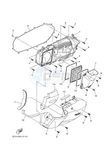 CZD300-A X-MAX 300 (BY31 BY31 BY31 BY31 BY31) drawing CRANKCASE COVER 1