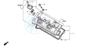 CBR600FR drawing CYLINDER HEAD COVER