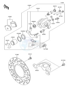 KX65 KX65AFF EU drawing Rear Brake