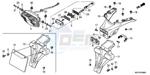 VFR800XB Crossrunner E drawing TAILLIGHT