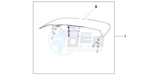 ST1300A9 ED / ABS MME drawing TOP BOX SPOILER DIGITAL SILVER