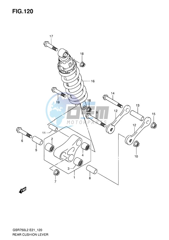 REAR CUSHION LEVER