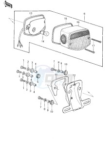 KZ 1000 D [Z1R] (D1) [Z1R] drawing TAILLIGHT -- 78 D1- -