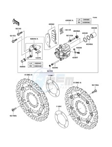 Z750 ZR750L8F GB XX (EU ME A(FRICA) drawing Front Brake