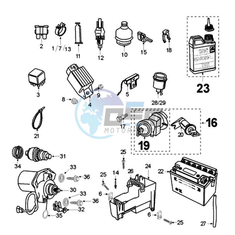 ELECTRIC SYSTEM / HANDLEBAR LOCK WITHOUT HARNAS