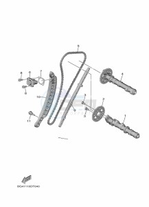 YXE850EBN YXE85WPBK (B0D1) drawing CAMSHAFT & CHAIN