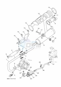 YFM450FWB KODIAK 450 (BHS2) drawing EXHAUST