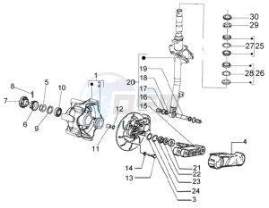 LX 150 drawing Steering column - Disc brake