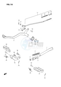 DS80 (E24) drawing PROP STAND - BRAKE PEDAL