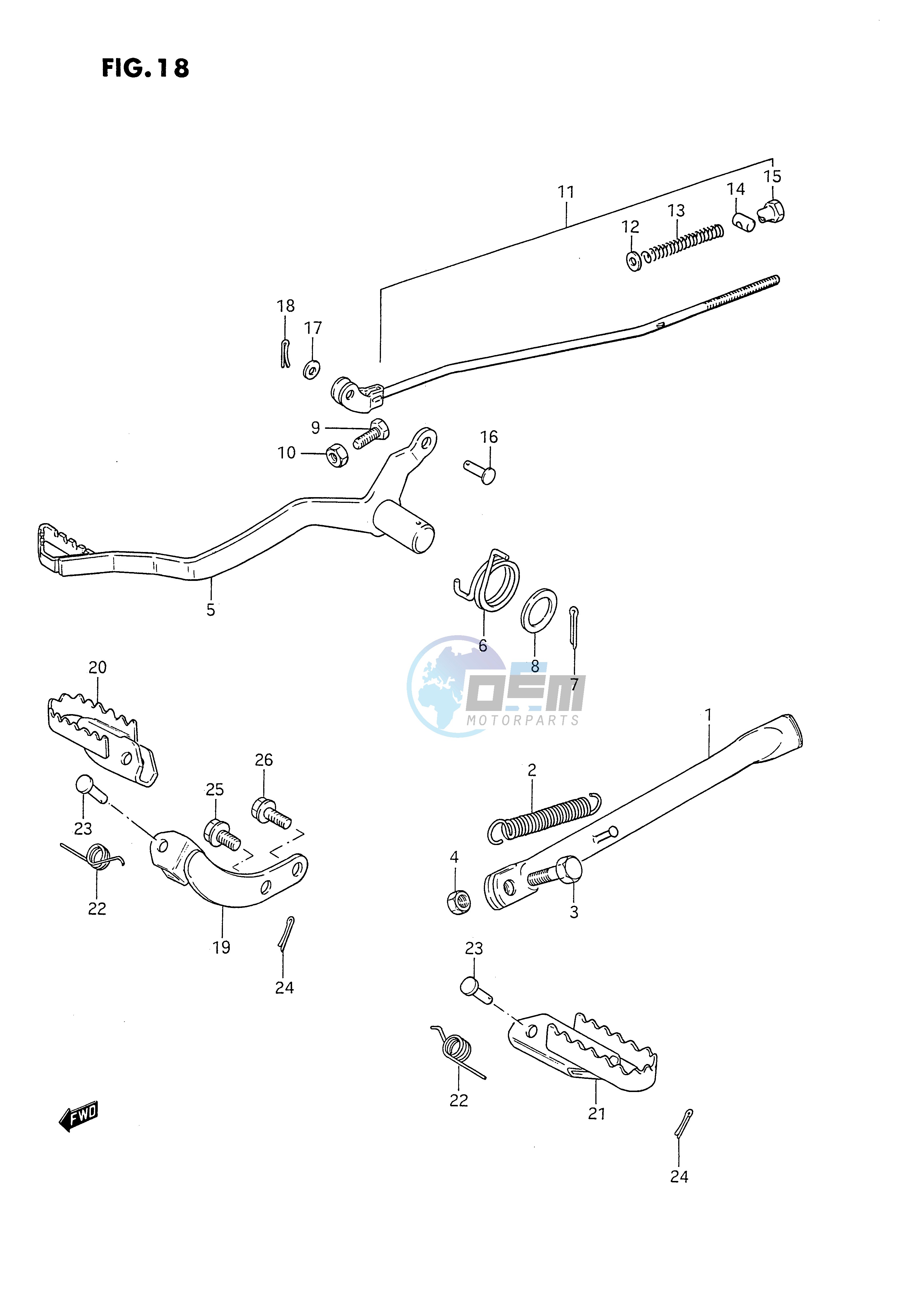 PROP STAND - BRAKE PEDAL