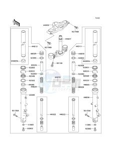 ZX 1100 E [GPZ 1100] (E1-E3) [GPZ 1100] drawing FRONT FORK