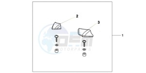 CBF1000S9 France - (F / ABS CMF) drawing PILLION ARM REST SET