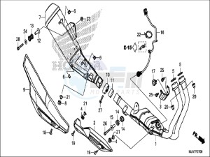 CB500FAH CB500F ED drawing EXHAUST MUFFLER