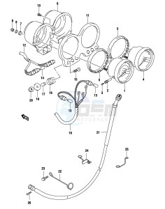 GS500 (P19) drawing SPEEDOMETER - TACHOMETER (GS500FK4 FUK4)