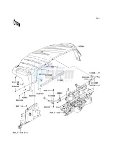 KRF 750 D [TERYX 750 4X4] (D8F) D8F drawing FRONT FENDER-- S- -