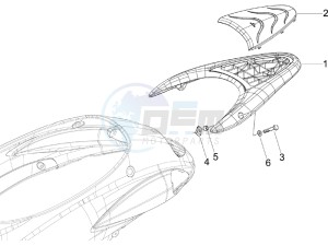 Liberty 200 4t Sport e3 drawing Rear luggage rack