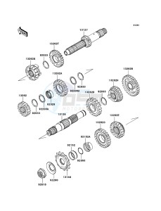 KLX450R KLX450A8F EU drawing Transmission