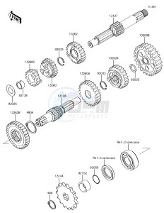 KLX110 KLX110CJF EU drawing Transmission