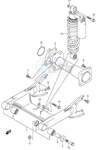 LT-Z250 (E19) drawing REAR SWINGINGARM