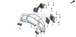 GL1500SE GOLDWING SE drawing METER PANEL (GL1500AP/AR/AS/AT)