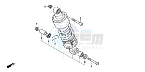 CBF600S drawing REAR CUSHION