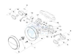 V7 III Stone 750 e4 (EMEA) drawing Front lights