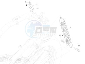 Liberty iGet 50 4T 3V (NAFTA) drawing Rear suspension - Shock absorber/s